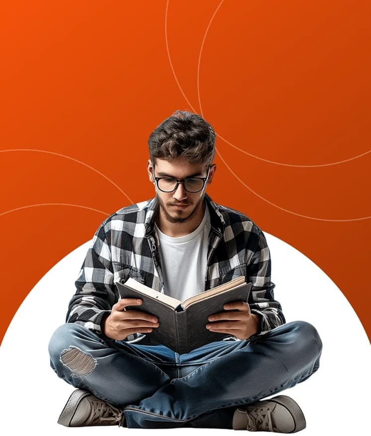 Student reading